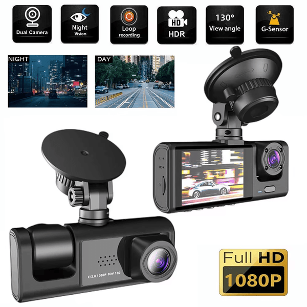 Three-Way DVR Dash Camera - Front Rear & Interior